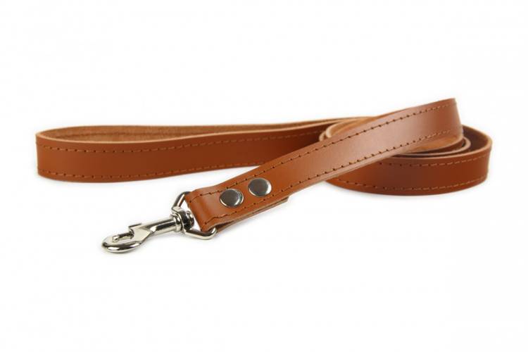 Smycz Skóra Przeszyta – Brązowy 0152 25MM 120CM