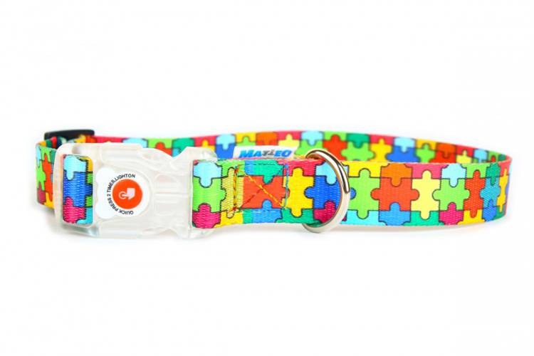 Obroża Klamra LED - Puzzle 0547S 20MM 40CM 20-35CM