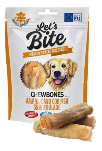 Let’s Bite Chewbones Raw Hide&Cod Fish Skin Roulade 135g