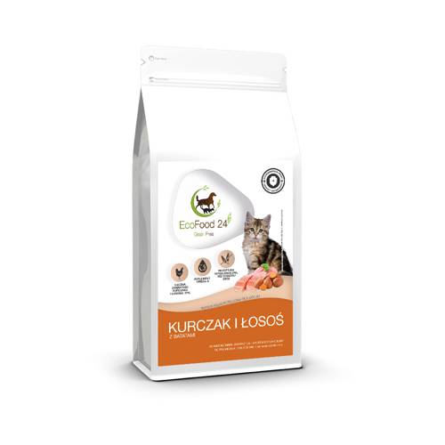 Karma sucha dla kota - Kurczak i łosoś z batatami 2kg