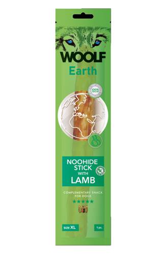 WOOLF Earth Noohide Stick z jagnięciną XL 85g