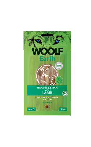 WOOLF Earth Noohide Stick z jagnięciną S 90g