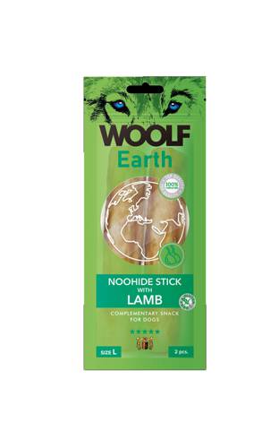 WOOLF Earth Noohide Stick z jagnięciną L 85g