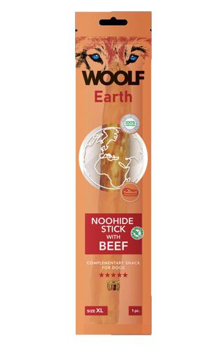 WOOLF Earth Noohide Stick z wołowiną XL 85g