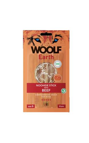 WOOLF Earth Noohide Stick z wołowiną S 90g