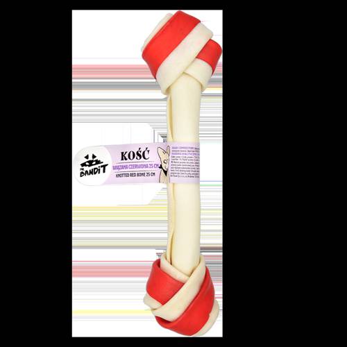 Mr Bandit Kość wiązana czerwona 25cm