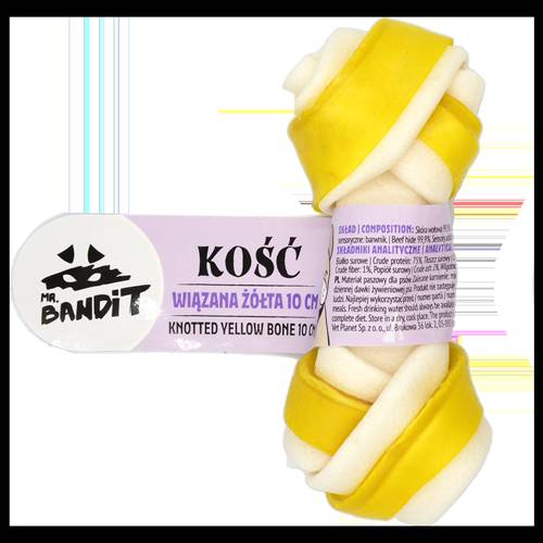 Mr Bandit Kość wiązana żółta 10cm