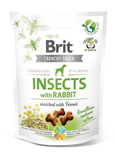 Brit Care Dog Crunchy Cracker Insects rich in Rabbit enriched with Fennel 200g