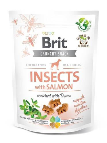 Brit Care Dog Crunchy Cracker Insects rich in Salmon enriched with Thyme 200g