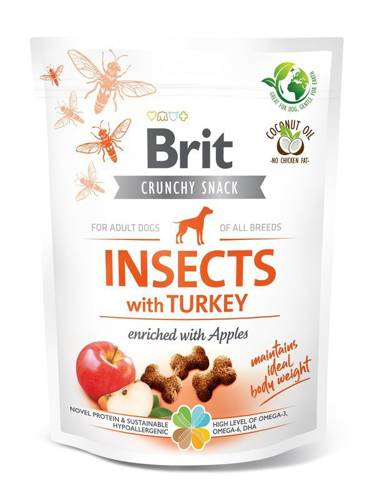 Brit Care Dog Crunchy Cracker Insects rich in Turkey with Apples 200g