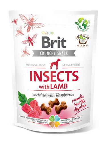 Brit Care Dog Crunchy Cracker Insects rich in Lamb with Raspberries 200g