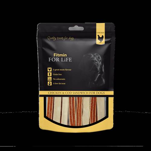 FITMIN Dog For Life Treat Chicken&Cod Sandwich 70g