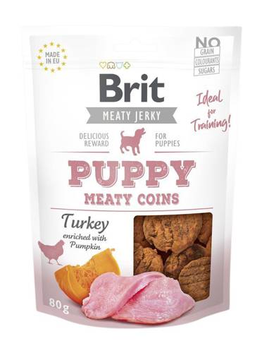 Brit Jerky Snack Turkey coins for Puppies 80gDomyślny opis krótki