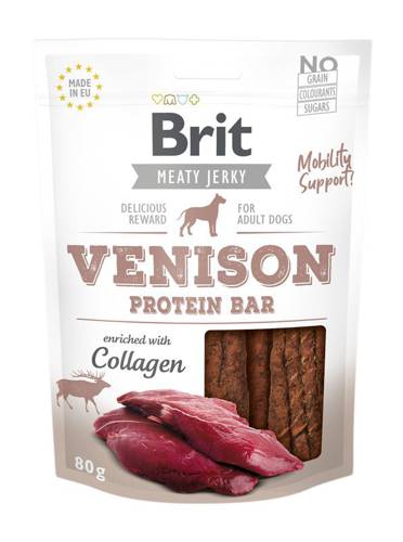 Brit Jerky Snack Venison Protein bar 80gDomyślny opis krótki