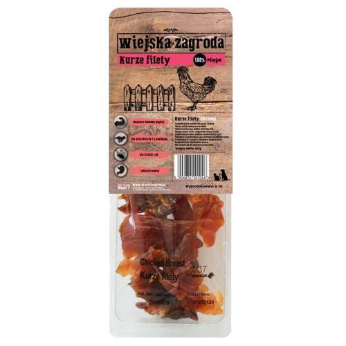 Wiejska Zagroda przysmak dla psa kurze filety 80g