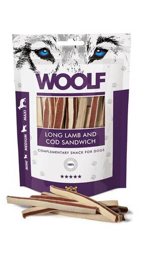 Woolf Soft Lamb and Cod Sandwich Long 100g