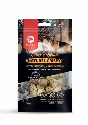 Maced Premium Naturel Crispy Kurczak z Marchwią, Jabłkiem i Burakiem 80g