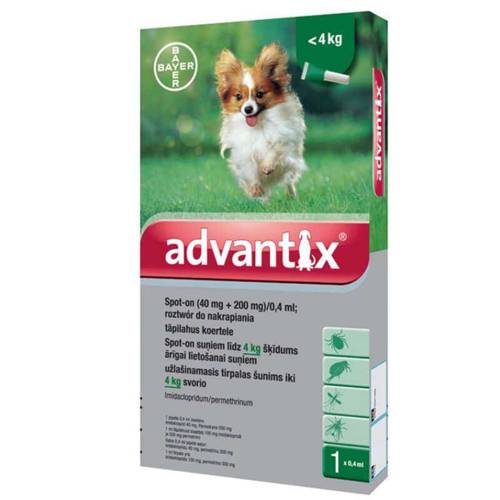 ADVANTIX SPOT ON XS dla bardzo małych psów