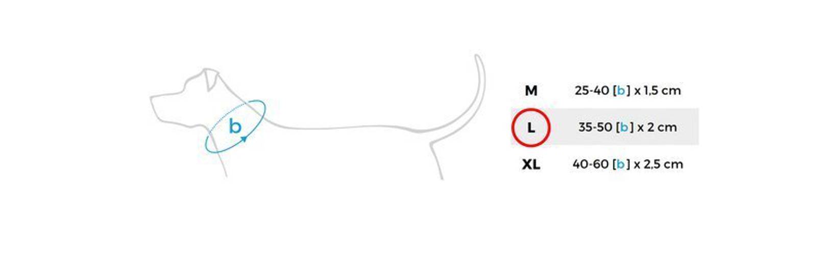 amiplay Obroża półzaciskowa Reflective L Czarny