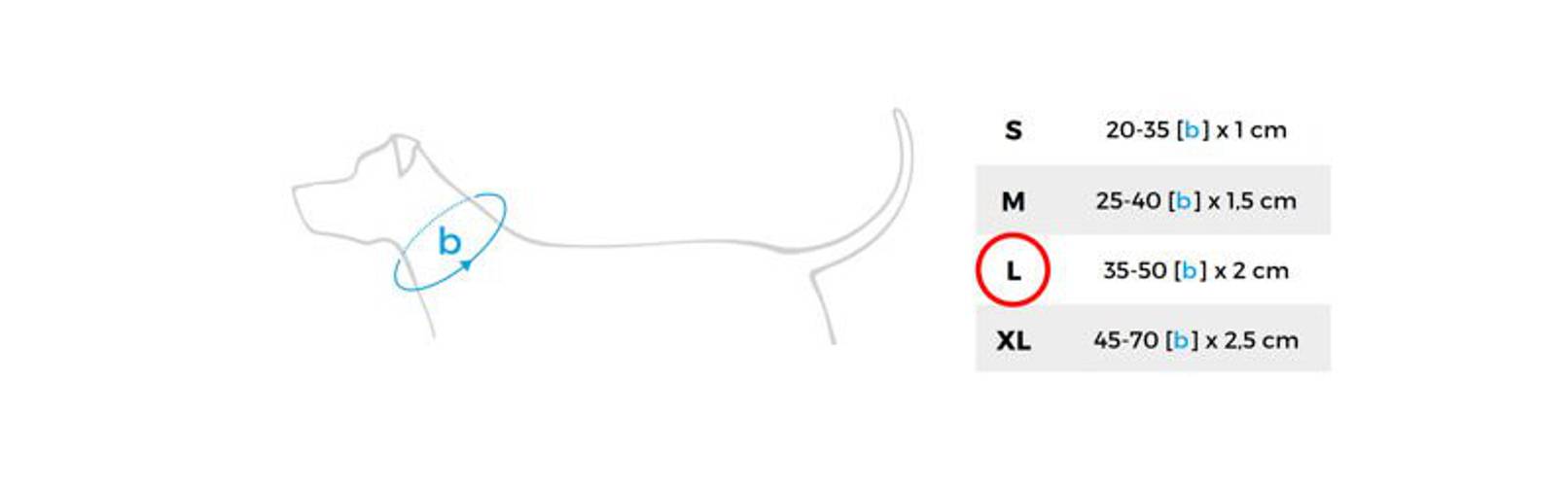 amiplay Obroża regulowana Reflective L Czarny