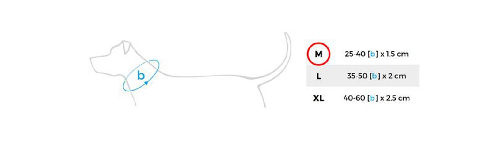 amiplay Obroża półzaciskowa Reflective M Czarny