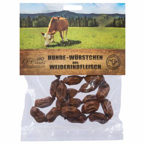 O'Canis mini kiełbaski dla psa z wołowiny 100g