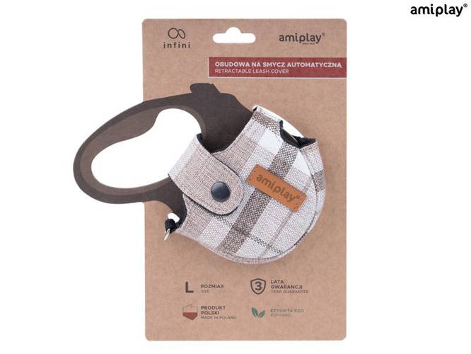amiplay Obudowa na smycz automatyczną London S Brązowy