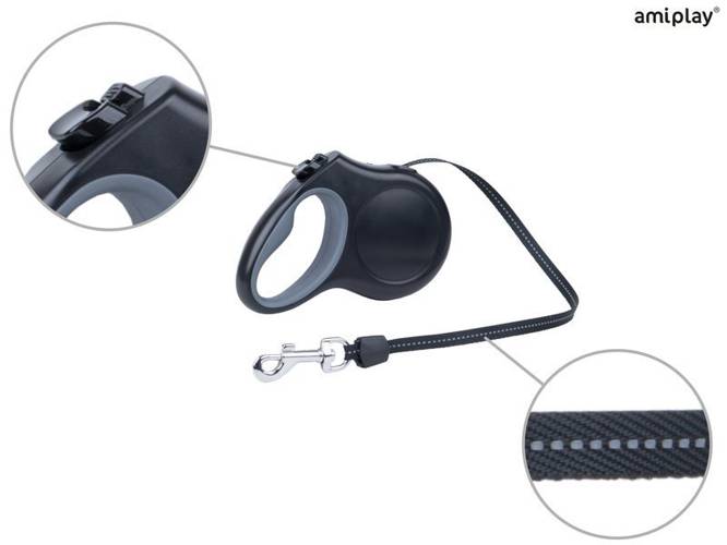 amiplay Smycz automatyczna infini z obudową London S Brązowy