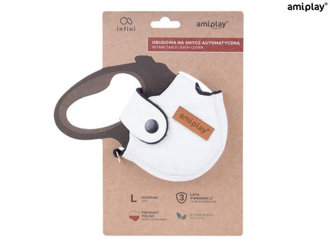 amiplay Obudowa na smycz automatyczną Cambridge L Biały
