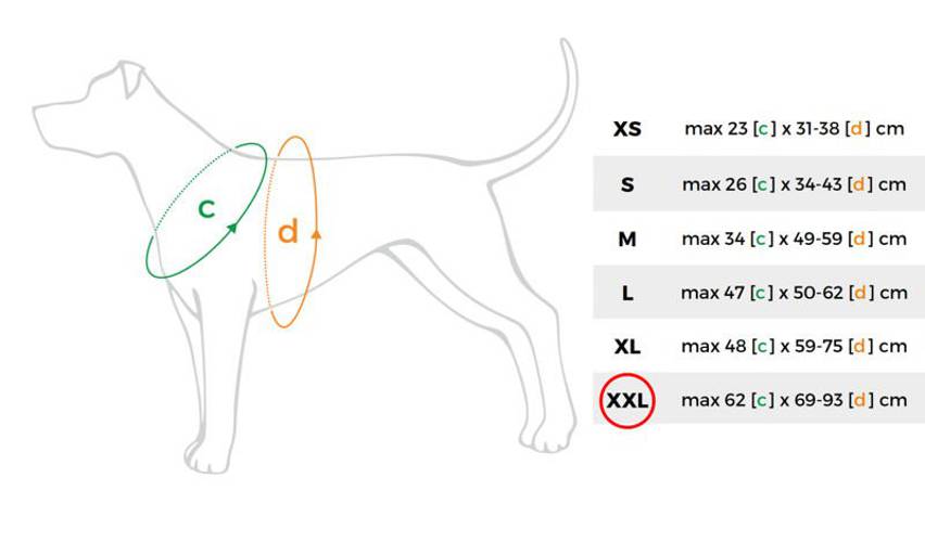 amiplay Szelki regulowane Grand Soft Reflective XXL Niebieski