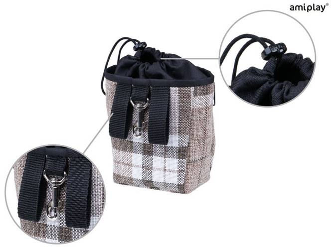 amiplay Torebka na przysmaki London Brązowy