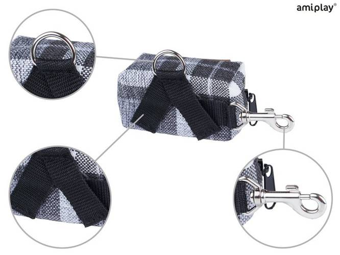 amiplay Torebka na worki do odchodów London Szary