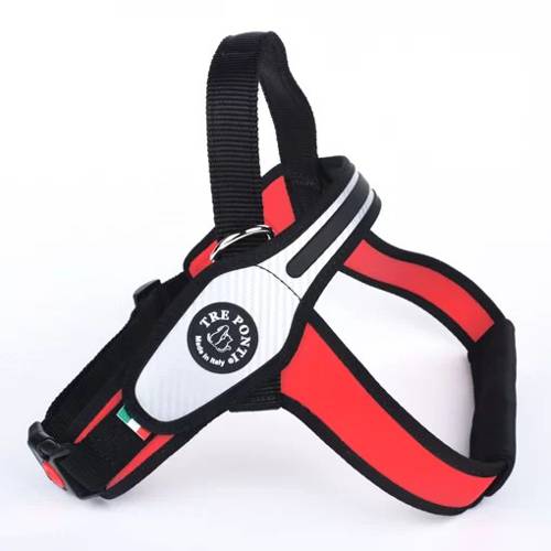 Szelki Primo Czerwone Carbon Z Odblaskiem - Tre Ponti