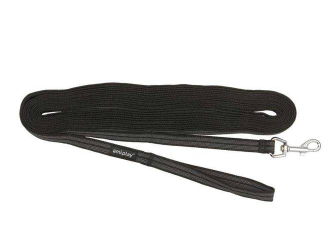 Smycz treningowa Rubber S-M czarna