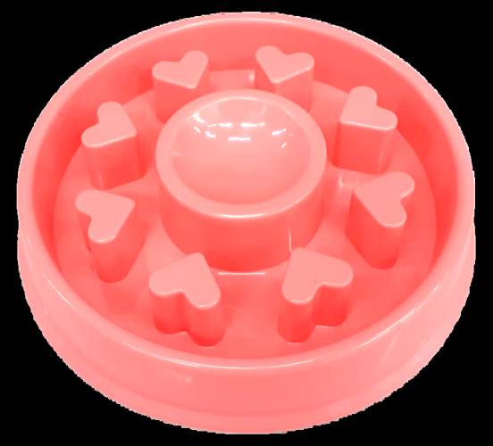 Miska spowalniająca jedzenie serce łososiowa 20cm