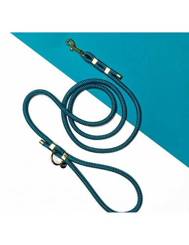 Smycz Linowa Przepinana dla psa/kota 3m S Lazur