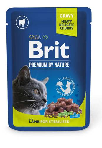 BRIT PREMIUM POUCHES LAMB FOR STERILIZED 100g