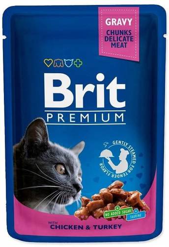 Brit Premium Adult Kurczak i Indyk 20x100g