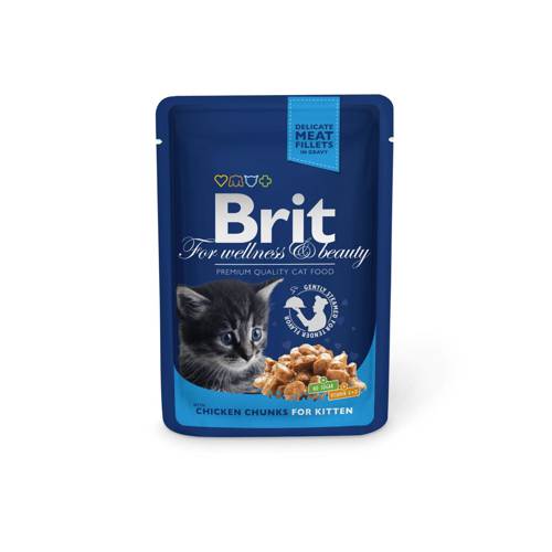 Brit Premium Kitten Kawałki Kurczaka 20x100g