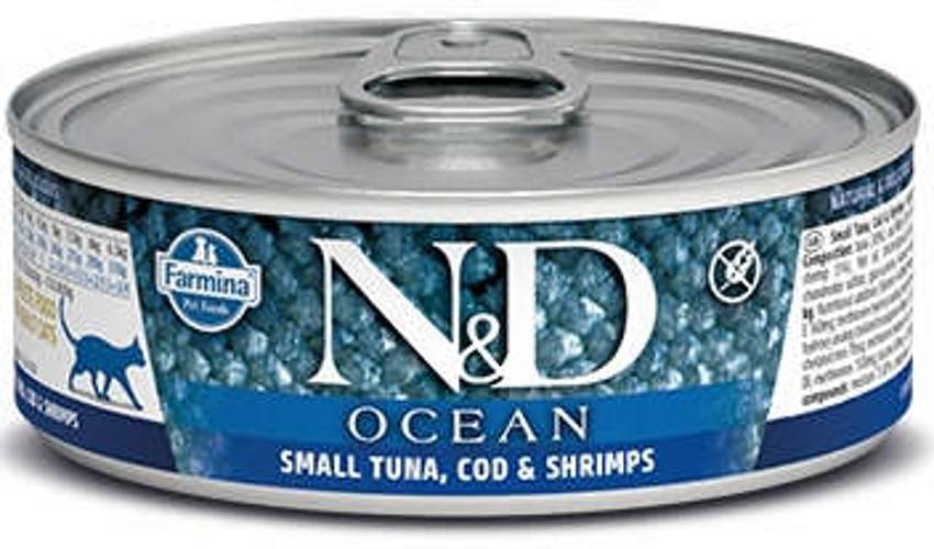 Farmina N&D Kot Ocean Małe Tuńczyki i Krewetki 80g