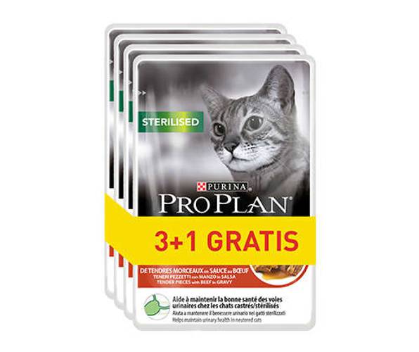 Purina ProPlan Sterilised 4x85g z wołowiną