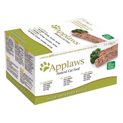 Applaws Cat Pate Multipack Chicken, Lamb & Salmon 7x100g