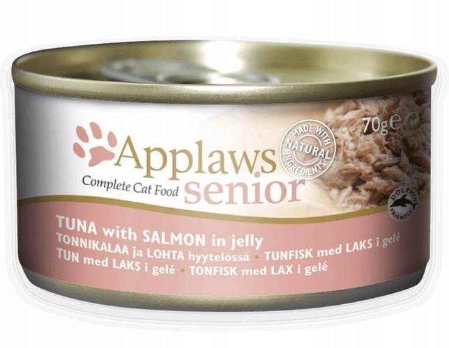 Applaws Cat Tin Senior tuńczyk łosoś galaretka 70g