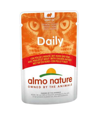 Almo Nature Daily MIX smaków dla kota 12x70g