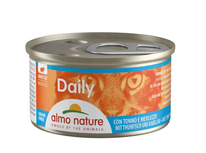 Almo NAture Daily mus z tuńczykiem i dorszem 85g