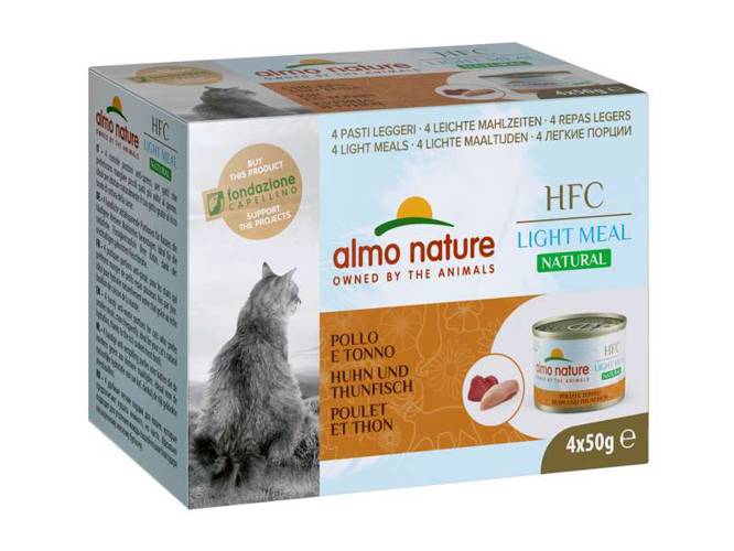 Almo Nature HFC Natural Light Meal kurczak i tuńczyk 4x50g