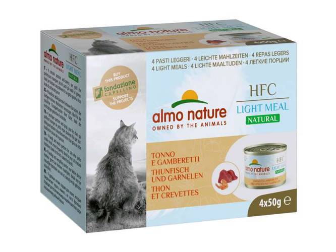 Almo Nature HFC Natural Light Meal tuńczyk i krewetki 4x50g