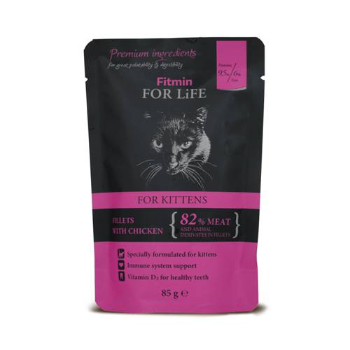 FITMIN Cat For Life Pouch Kitten Chicken 85g