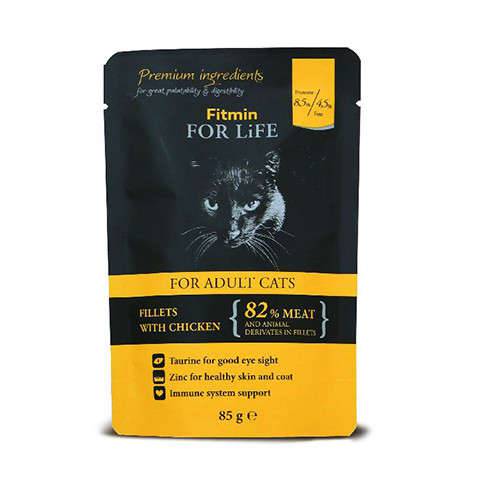 FITMIN Cat For Life Pouch Adult Chicken 85g