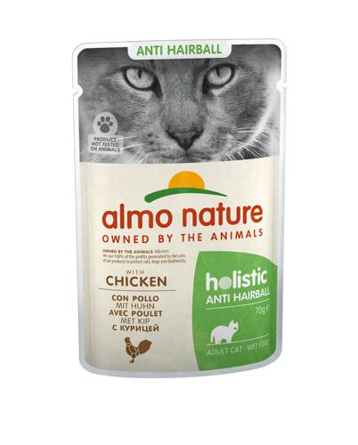 Almo Nature HOLISTIC Anti-Hairball z kurczakiem 70g